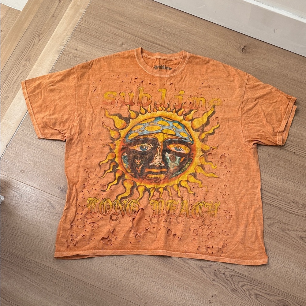 Urban Outfitters Orange Sublime Sun Graphic Tee